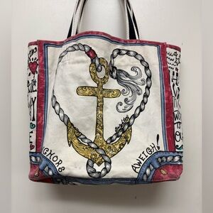 Brighton Stowaway Multicolor Anchor Tote Bag
